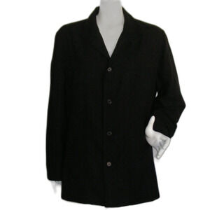 CEZANI Micro-suede Jacket, L, Black, Button front, Sports Coat, Poly, Washable